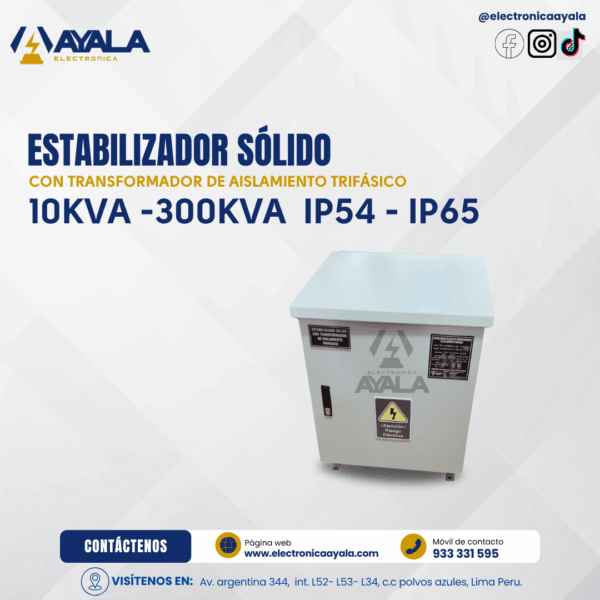 ESTABILIZADOR 10KVA- 300KVA IP54-IP65