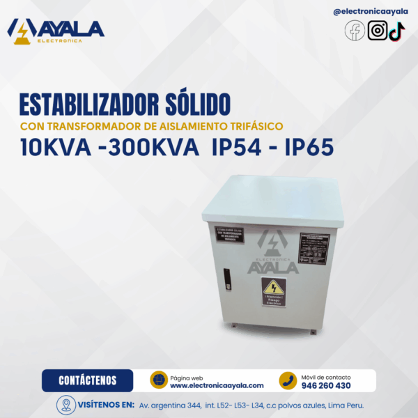 ESTABILIZADOR 10KVA- 300KVA IP54-IP65