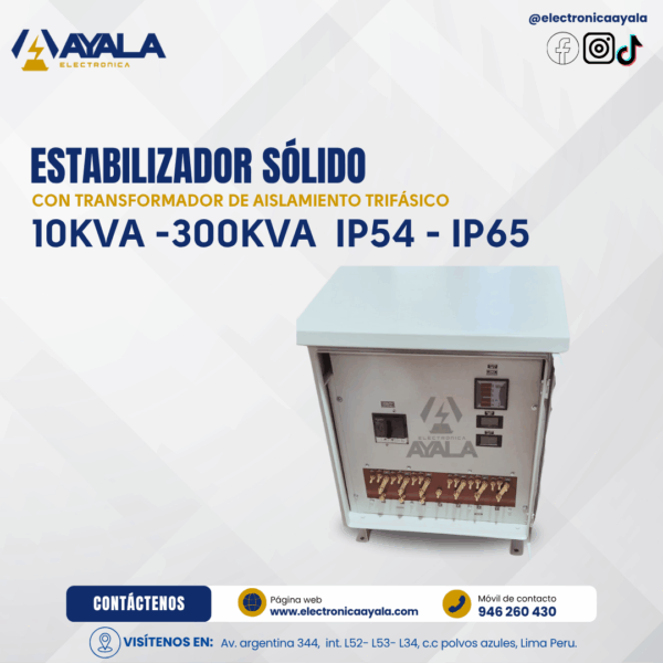 ESTABILIZADOR 10KVA- 300KVA IP54-IP65 - Imagen 2