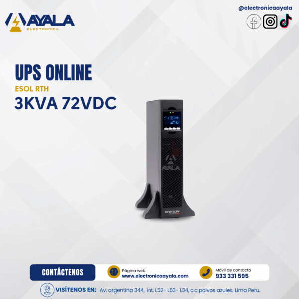 UPS ESOL RTH 3KVA 72VDC
