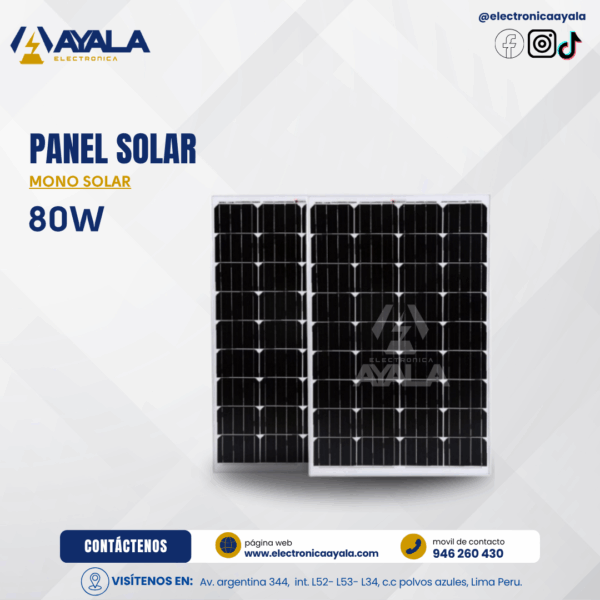 MONO SOLAR PANEL 80W